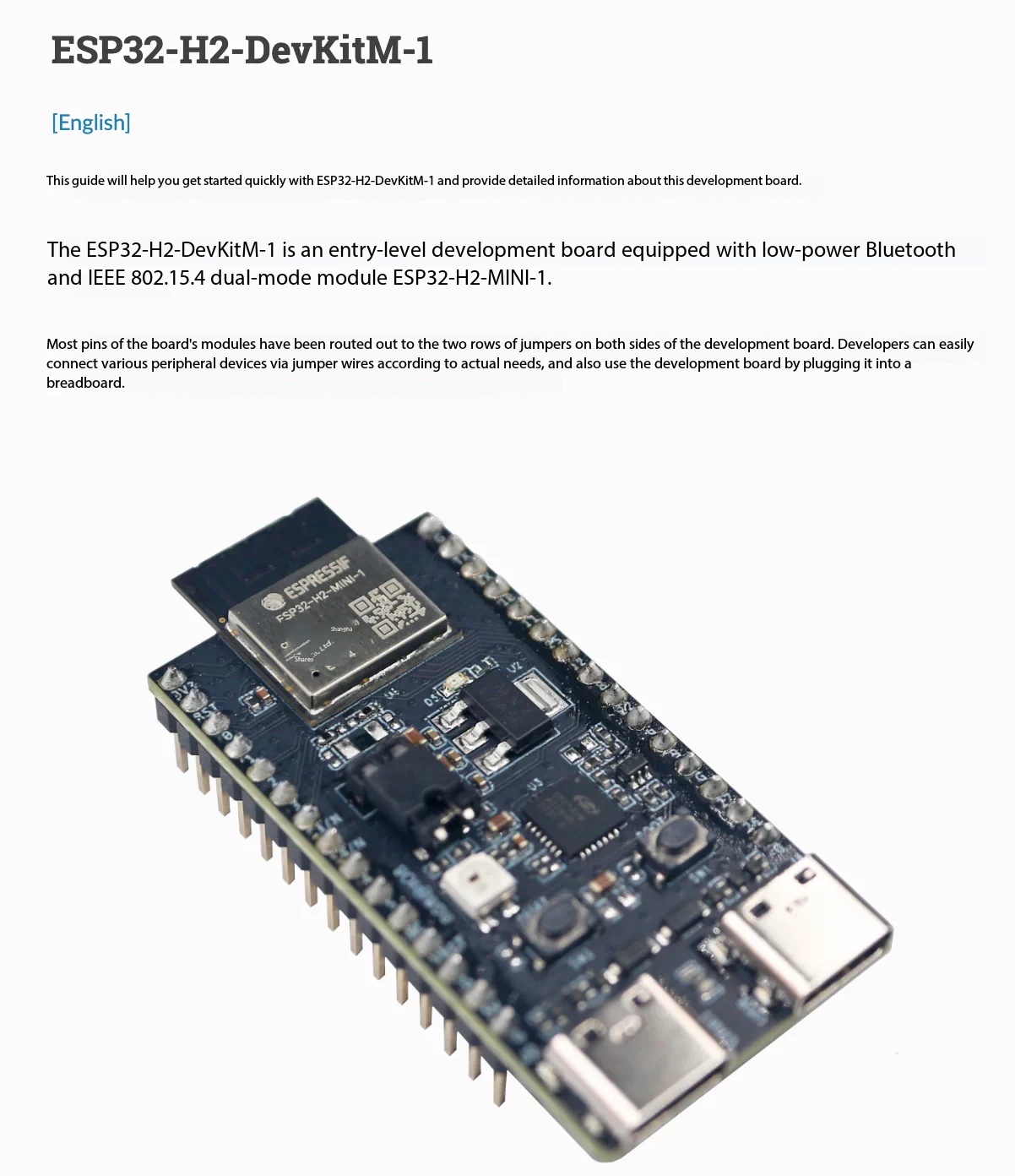 Espressif ESP32-H2-DevKitM-1 P - Esp32 H2 reseña y precio